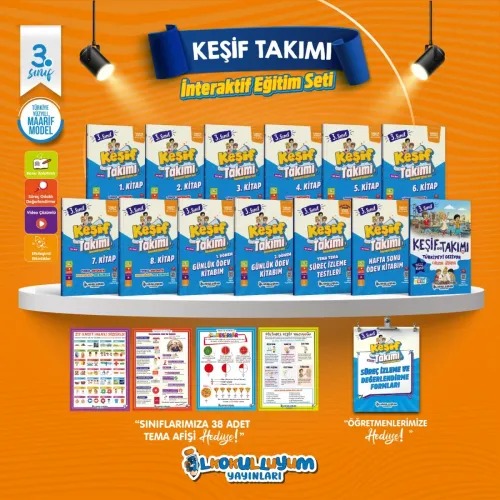 İlkokulluyum 3. Sınıf Keşif Takımı İnteraktif Eğitim Seti